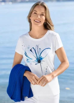 Online Shirt mit Strasszier Damen Shirts Mit Strass|Kurzarm