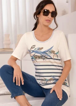 Online Shirt mit Strasszier Damen Shirts Mit Strass|Kurzarm