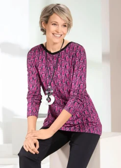 Discount Shirt mit U-Boot-Ausschnitt Damen Langarm