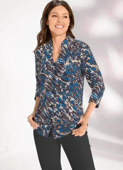 Damen Mona Blusen<Shirtbluse mit Knopfleiste