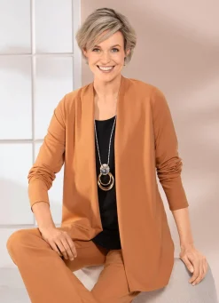 Outlet Shirtjacke in verschlussloser Form in 4 Farben Damen Shirtjacken
