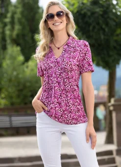 Damen Mona Tuniken<Shirt-Tunika in Kurzarm