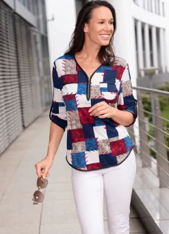 Damen Mona Tuniken<Shirt-Tunika in tollem Dessin