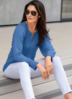 Damen Mona Tuniken|Basics<Shirt-Tunika mit Elastan