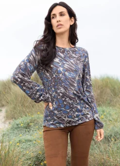 Damen Mona Tuniken<Shirt-Tunika mit elastischen Ärmelabschlüssen