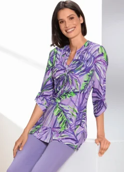 Damen Mona Tuniken<Shirt-Tunika mit farbbrillantem Druck