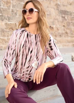 Damen Mona Tuniken<Shirt-Tunika mit hübscher Fältelung