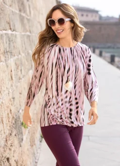 Damen Mona Tuniken<Shirt-Tunika mit hübscher Fältelung