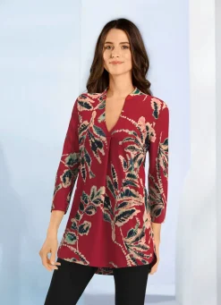 Damen Mona Tuniken<Shirt-Tunika mit hübscher Zierfalte