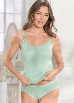 Sale Silvia Speidel Hemd mit hübschen Stickereimotiven Damen Unterhemden
