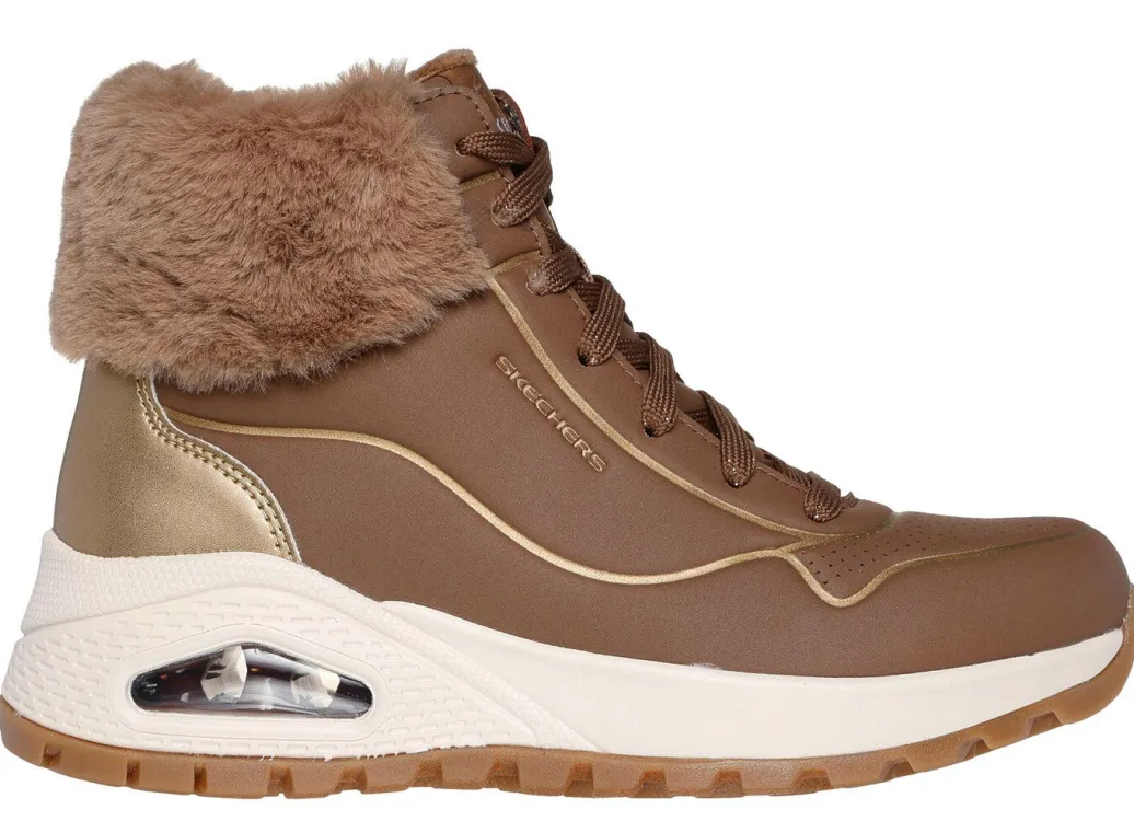 Sale SKECHERS, gefütterte Damen-Boots, Winterschuhe, mit flauschigem Plüschkragen Damen Winterschuhe|Stiefel & Stiefeletten