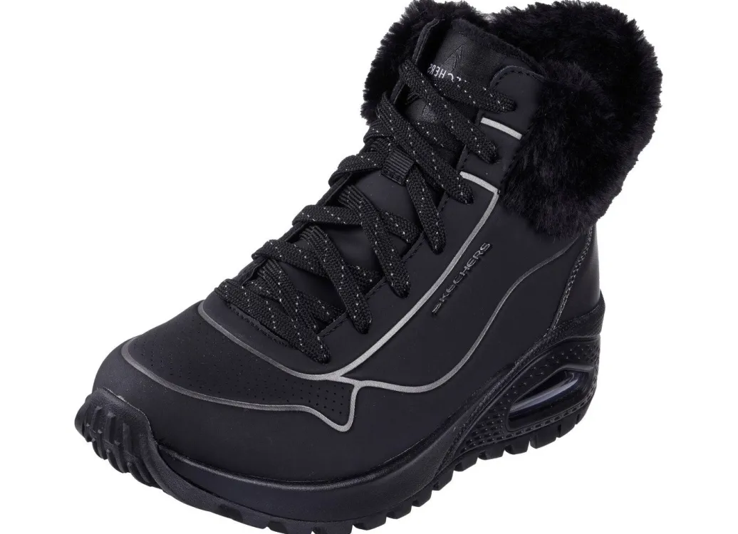 Best SKECHERS, gefütterte Damen-Boots, Winterschuhe, mit flauschigem Plüschkragen Damen Winterschuhe|Stiefel & Stiefeletten