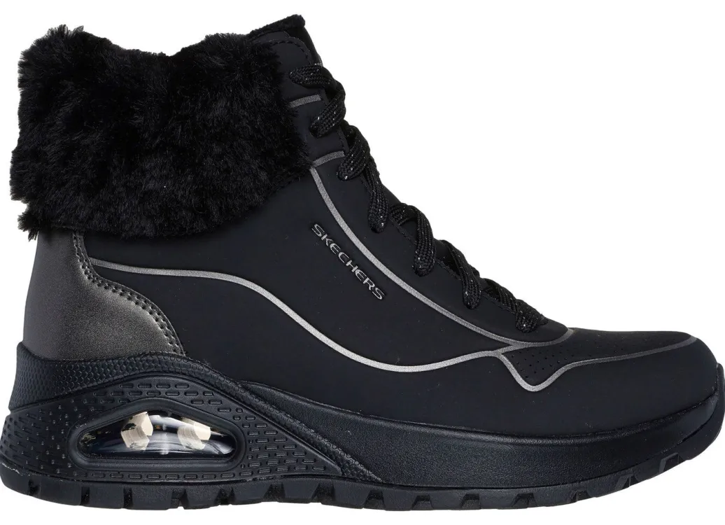 Best SKECHERS, gefütterte Damen-Boots, Winterschuhe, mit flauschigem Plüschkragen Damen Winterschuhe|Stiefel & Stiefeletten