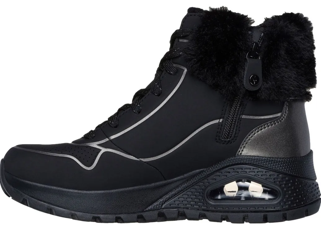 Best SKECHERS, gefütterte Damen-Boots, Winterschuhe, mit flauschigem Plüschkragen Damen Winterschuhe|Stiefel & Stiefeletten