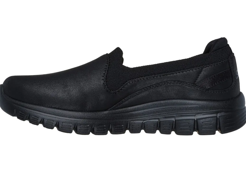 SKECHERS, klassiche Damen-Slipper, aus Synthetik und elastischem Strick-Material Damen Slipper