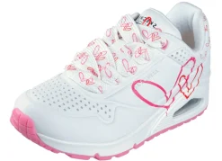 Sale SKECHERS Schnür-Sneaker mit niedlichen Herzchen bedruckt Damen Sneaker & Sportschuhe|Schnürschuhe