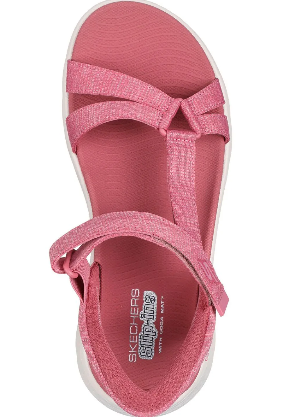 Sale SKECHERS, sportliche Damen-Sandalen, mit geformter Slip-Ins Fersenplatte Damen Sandalen