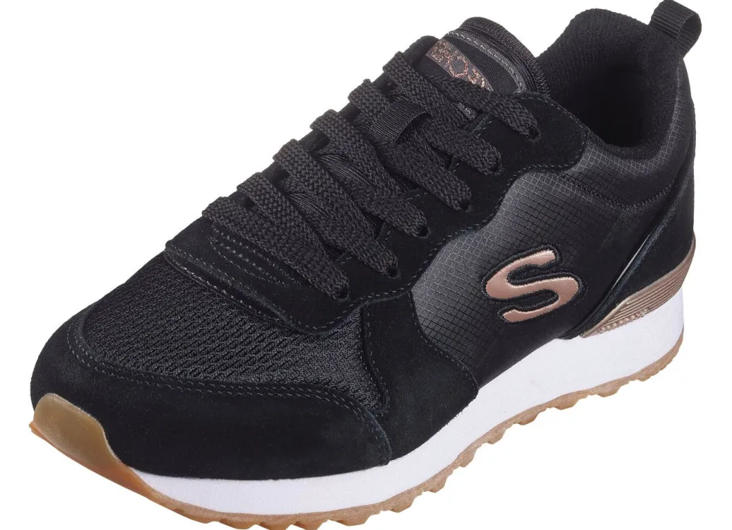 SKECHERS, sportliche Damen-Sneaker, aus Leder, Synthetik und Mesh Damen Sneaker & Sportschuhe|Schnürschuhe