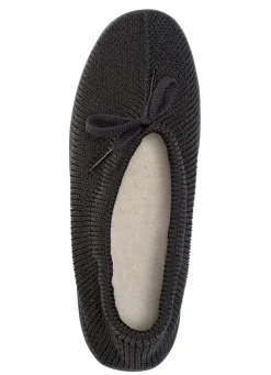 Sale Slipper aus elastischem Strickmaterial mit Schnürung Damen Slipper