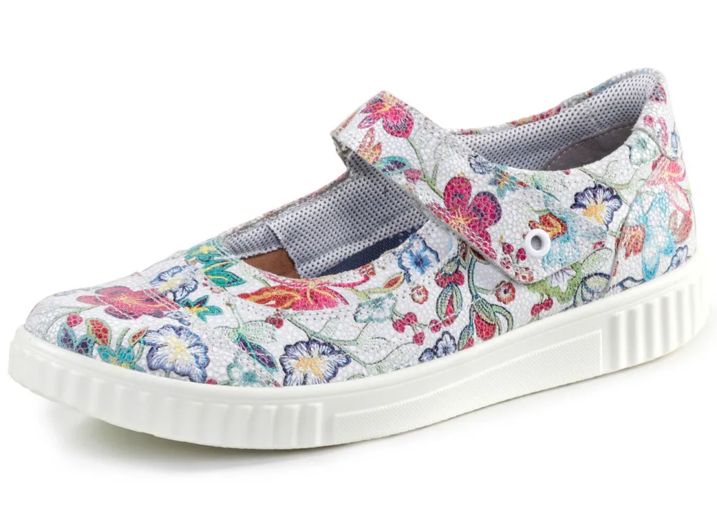 Best Slipper aus floral bedrucktem Leder Damen Slipper