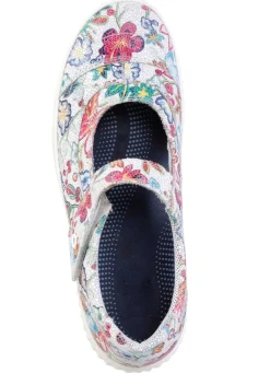 Best Slipper aus floral bedrucktem Leder Damen Slipper