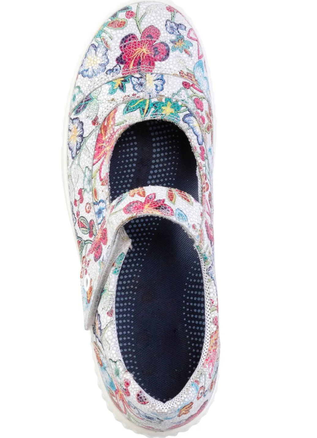 Best Slipper aus floral bedrucktem Leder Damen Slipper