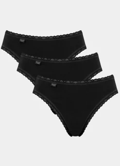 Online Sloggi 24/7 Dreierpack Slips mit Spitzenbandabschlüssen Damen Slips