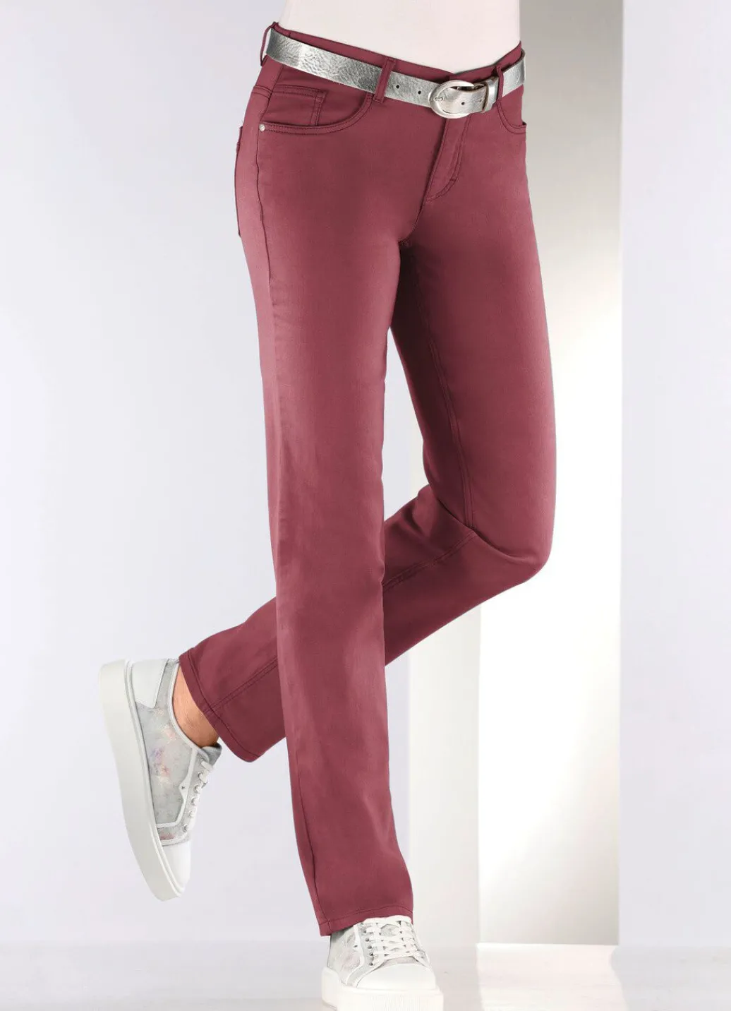 Damen Mona Lange Hosen<Softe Hose in 5-Pocket-Form