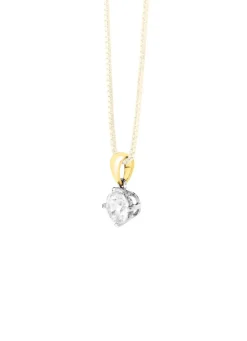 New Solitär-Anhänger in Bicolor mit Brillant Damen Anhänger