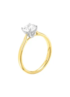 Online Solitär-Damenring in Bicolor mit Brillant Damen Ringe