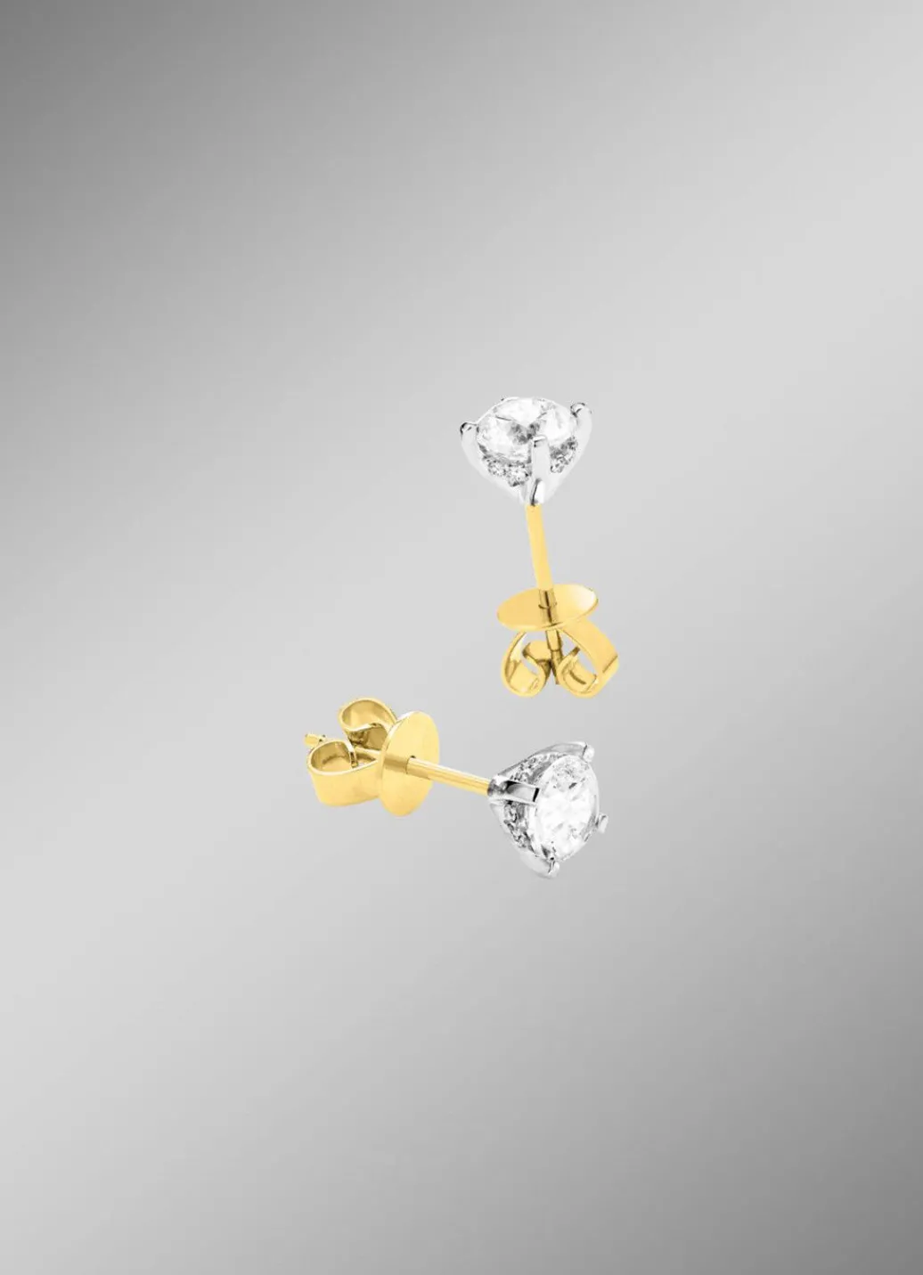Damen Mona Ohrschmuck<Solitär-Ohrstecker in Bicolor mit Brillant