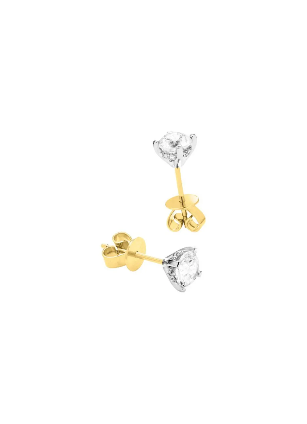 Damen Mona Ohrschmuck<Solitär-Ohrstecker in Bicolor mit Brillant