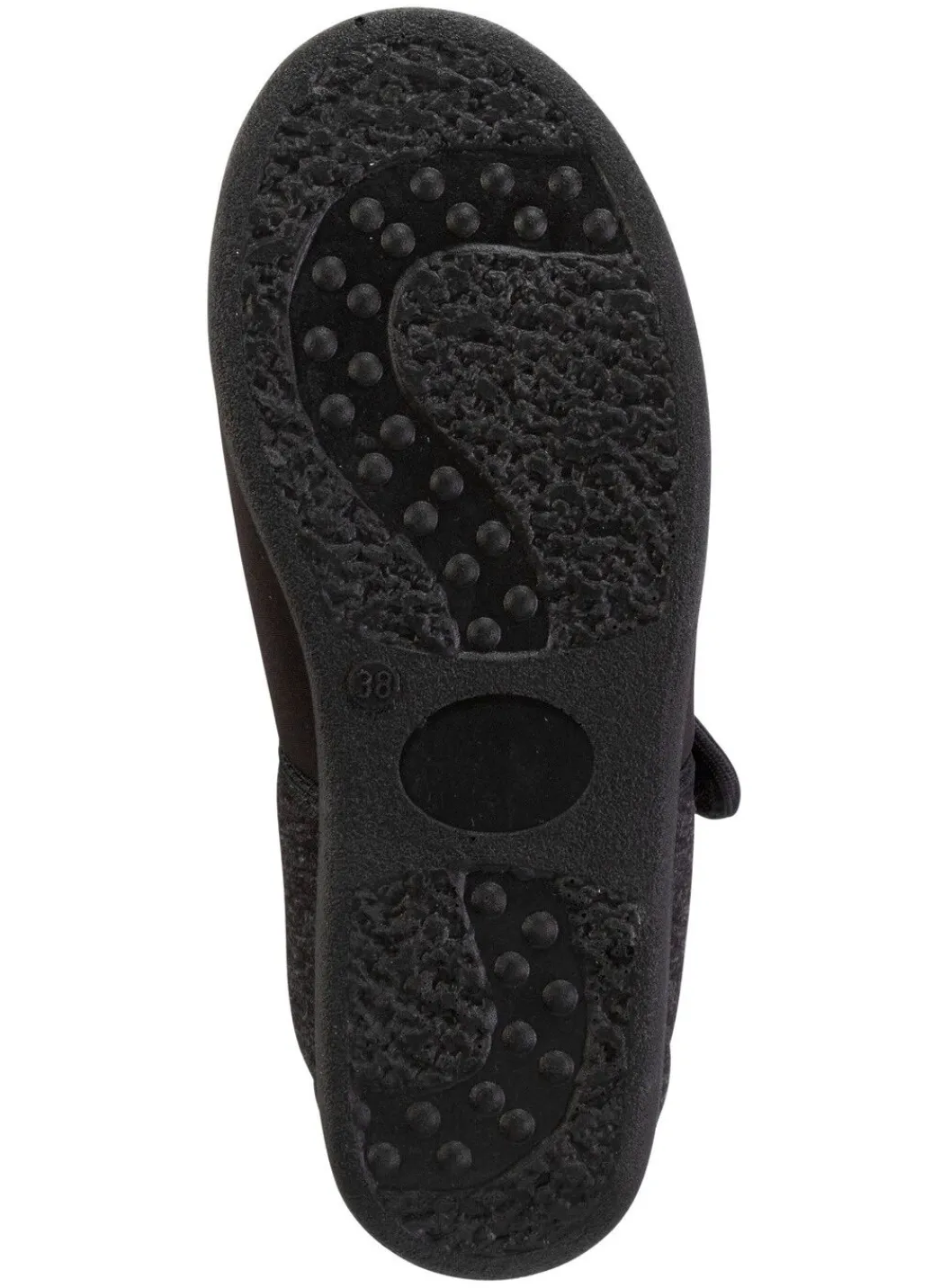 Discount Spangenschuh aus weichem, teilweise meliertem Textilmaterial Damen Hausschuhe