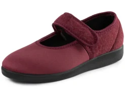 Online Spangenschuh aus weichem, teilweise meliertem Textilmaterial Damen Hausschuhe
