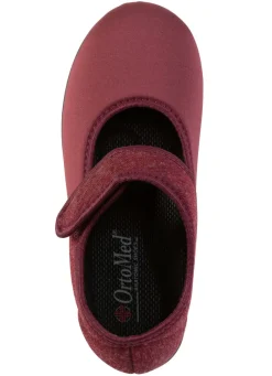 Online Spangenschuh aus weichem, teilweise meliertem Textilmaterial Damen Hausschuhe