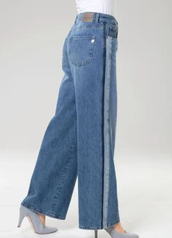 Damen Mona Lange Hosen|Jeans<Sportive Jeans mit modisch weitem Beinverlauf