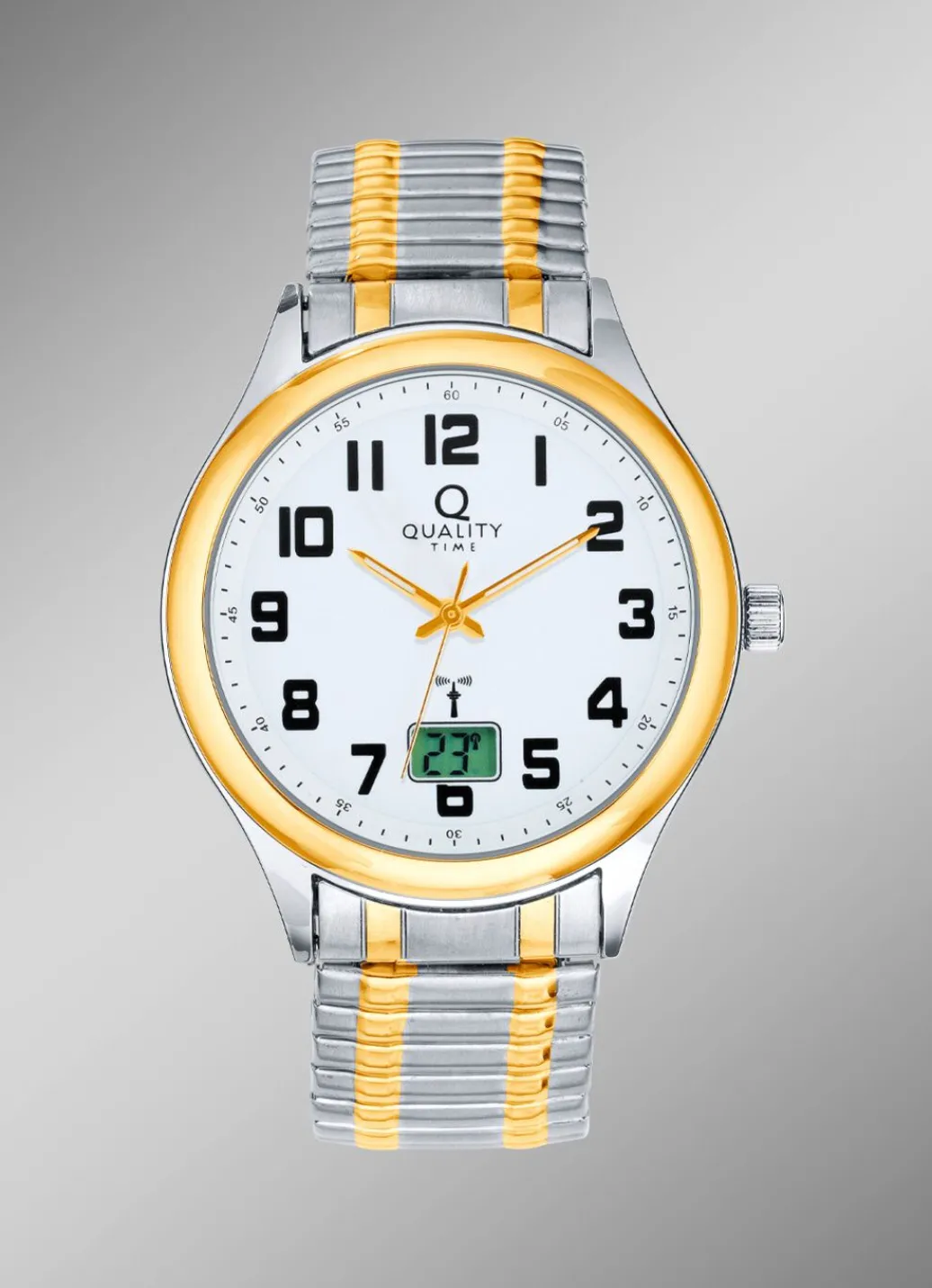 Clearance Sportliche Funk-Herrenuhr der Marke Quality Time Herren Funkuhren