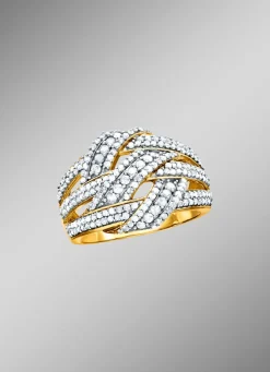 Online Stark ausgefasster Damenring Damen Ringe