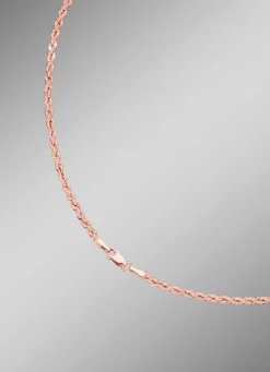 Hot Stilvolle Kordel-Halskette in Roségold Damen Halsketten