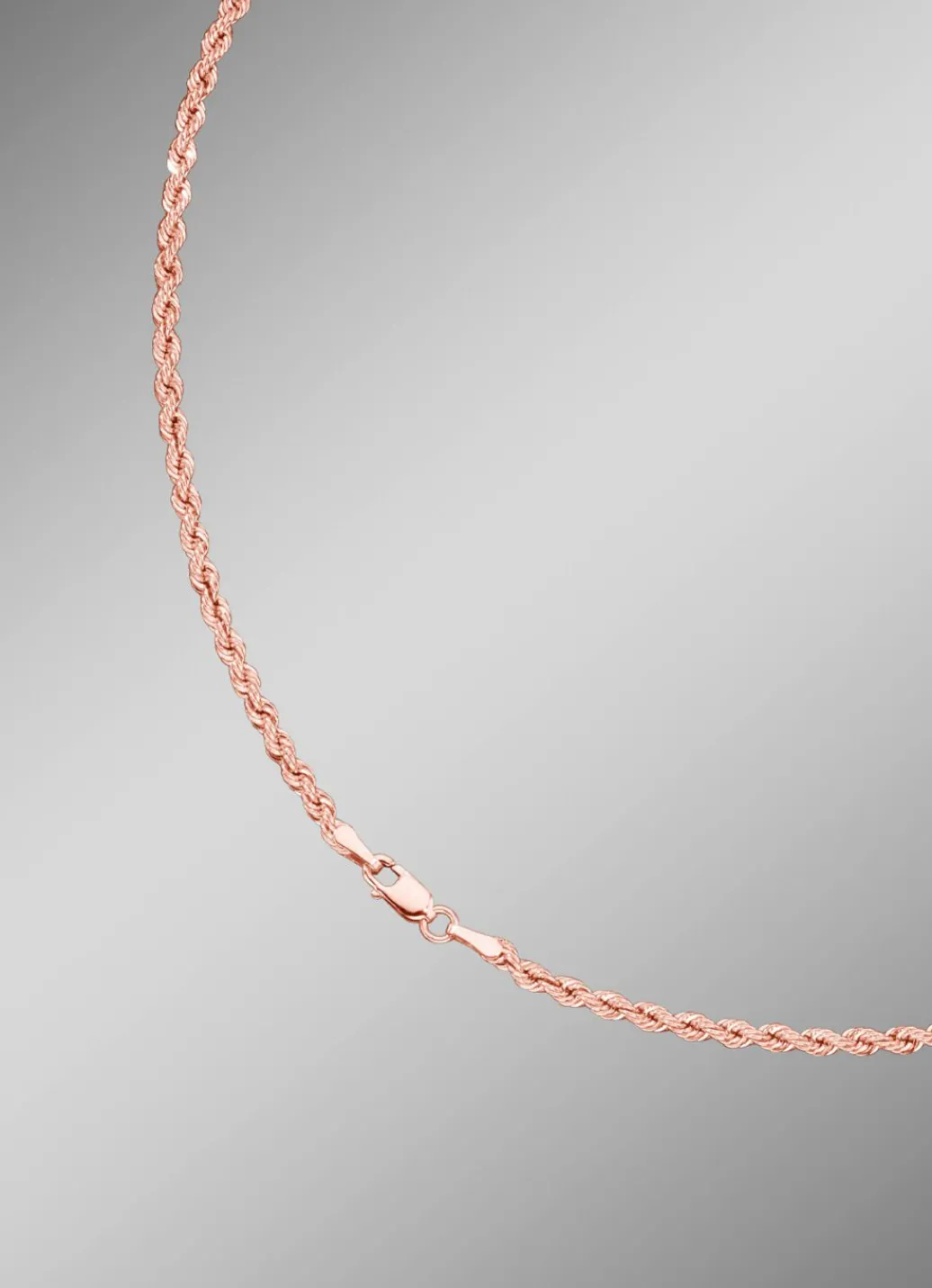 Hot Stilvolle Kordel-Halskette in Roségold Damen Halsketten