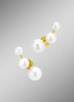 Sale Stilvolle Ohrstecker mit Süßwasser-Zuchtperlen Damen Ohrschmuck