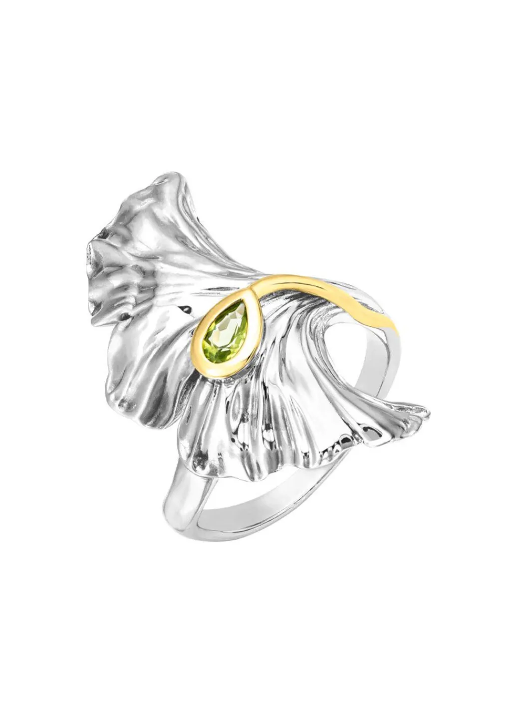 Sale Stilvoller Damenring mit echt Peridot Damen Ringe