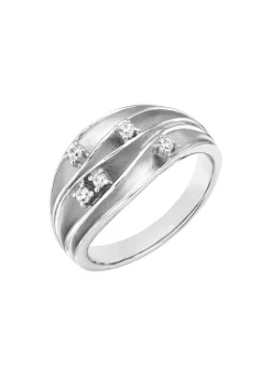 Online Stilvoller Damenring mit synth. Zirkonia Damen Ringe