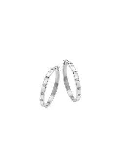 Sale Strahlende Creolen mit synth. Zirkonia für unvergessliche Momente Damen Ohrschmuck