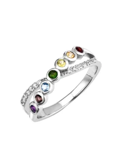 Best Strahlende Eleganz: Damenring mit echten Edelsteinen Damen Ringe