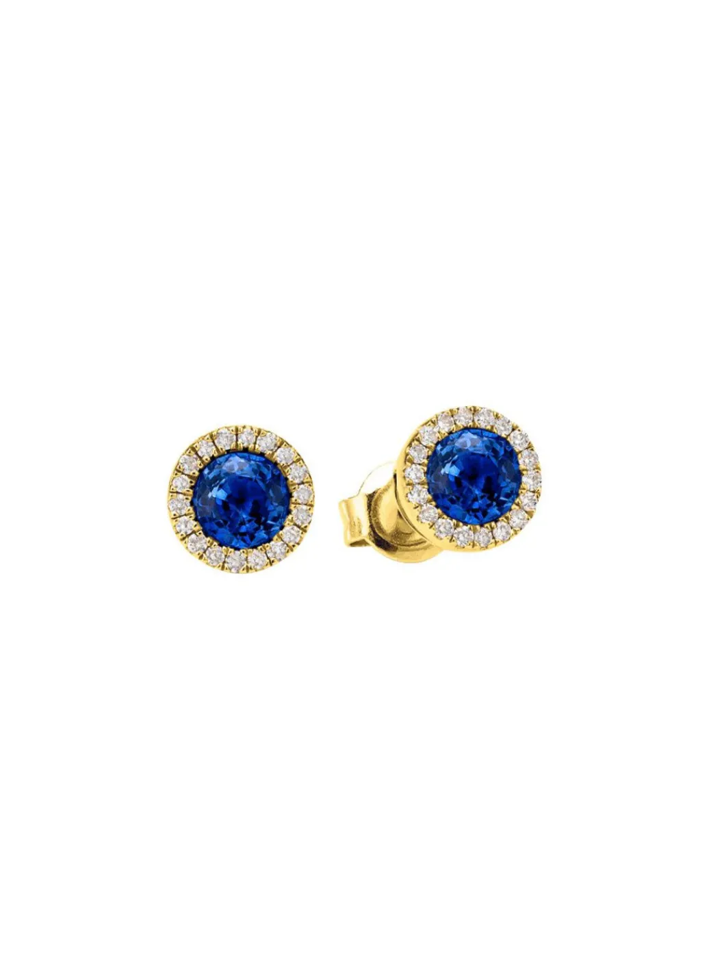Damen Mona Ohrschmuck<Strahlende Eleganz: Ohrstecker mit echt Saphir und 36 Brillanten