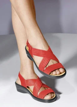 Outlet Stretch-Bequem-Sandalette Damen Sneaker & Sportschuhe
