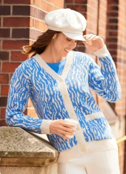 Hot Strickjacke in aufwendigem Jacquard-Dessin Damen Strickjacken