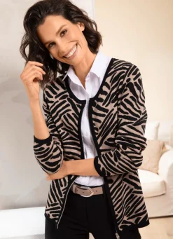 Damen Mona Strickjacken<Strickjacke in Feinstrick