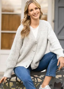 Outlet Strickjacke in Grobstrick Damen Strickjacken|Basics